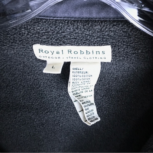 ROYAL ROBBINS Utility Coat Khaki Olive Green Mens L Insulated Outdoor Jacket - Picture 12 of 12